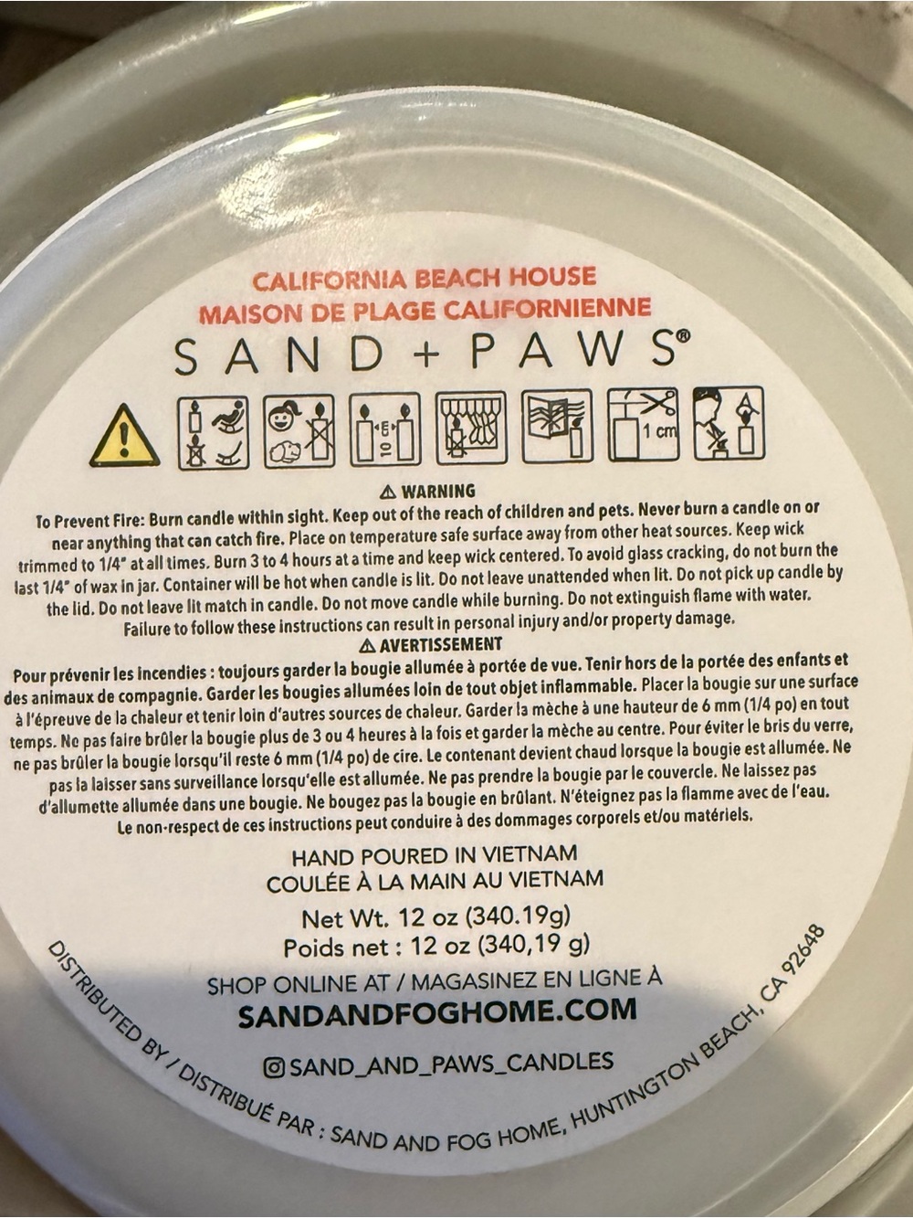 Perfect Sand + Paws California Beach House Neutralizing Pet Odor Candle- NWT - Picture 4 of 4